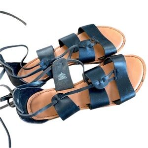 Lace up tie sandals